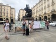 Protesta degli ambientalisti davanti al Comune di Torino