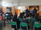 Gli allievi dell'istituto Rita Levi Montalcini  di Nichelino durante l'iniziativa