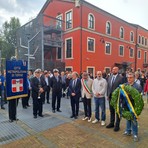 L'inaugurazione della piazzetta che ricorda le vittime della tragedia dell’Heysel