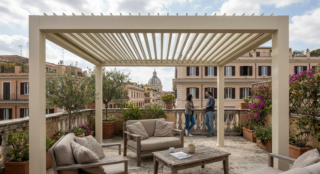 Pergole Roma: comfort bioclimatico Pratic per terrazzi vivi Pergole Roma: comfort bioclimatico Pratic per terrazzi vivi