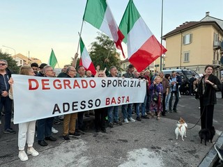 Protesta nella zona del trincerone