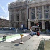 Attivisti Pro Pal in piazza Castello