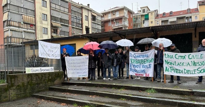 La manifestazione dei residenti
