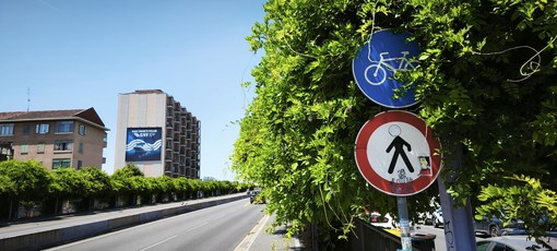 La pista ciclabile di corso Bramante