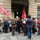 Presidio contro lo scorporo del Sant'Anna nella mattina di oggi