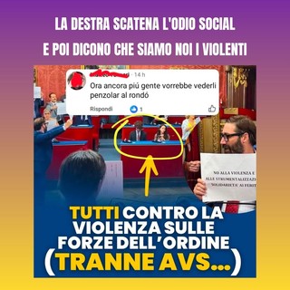 Frase choc sotto il post di Damilano: "Diena e Busconi di AVS dovrebbero penzolar al rondò" Frase choc sotto il post di Damilano: "Diena e Busconi di AVS dovrebbero penzolar al rondò"