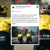 Il post di denuncia da parte della squadra derubata