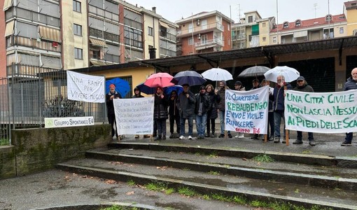 La manifestazione dei residenti