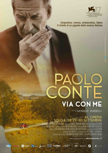 &quot;Via con me&quot;: il docu-film su Paolo Conte in anteprima ad Asti e Torino