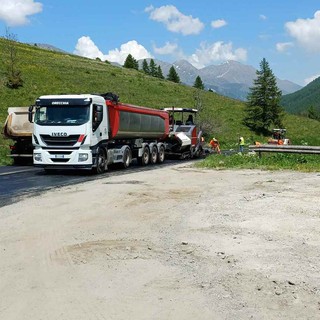 Lavori di pavimentazioni sulla SP 23 a Pragelato Lavori di pavimentazioni sulla SP 23 a Pragelato