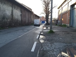 Condizioni difficili in strada Bertolla