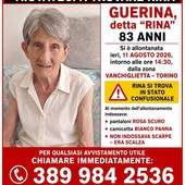 La segnalazione per la scomparsa della signora Guerina