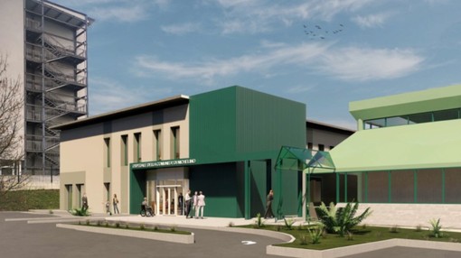 Il rendering del futuro ospedale di comunità di Nichelino
