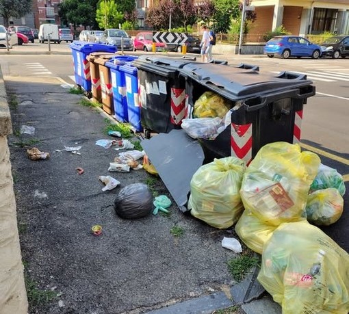 Gli incivili trasformano via Ponchielli in una pattumiera a cielo aperto a Moncalieri
