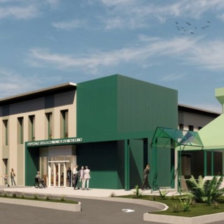 Il rendering del futuro ospedale di comunità di Nichelino