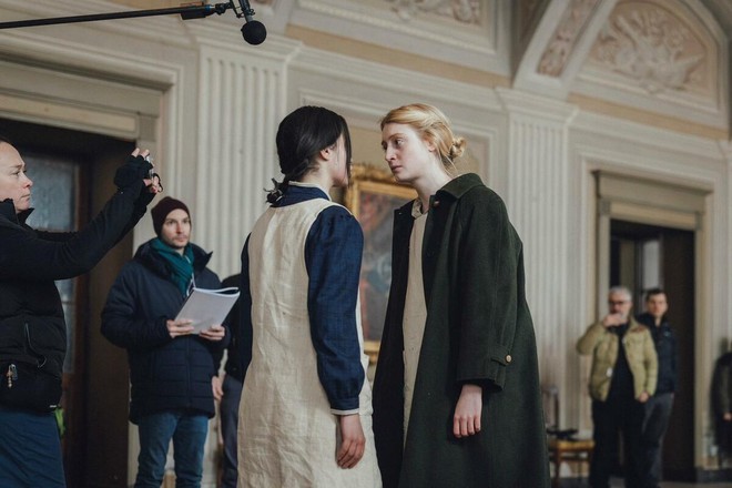 Un momento delle riprese del film