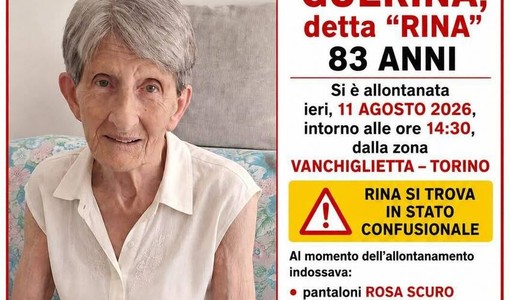 La segnalazione per la scomparsa della signora Guerina