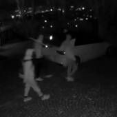 Uno dei fotogrammi che ha permesso di incastrare i responsabili