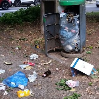 Moncalieri, gli incivili sporcano e vandalizzano i giardini di via Juglaris