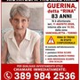 La segnalazione per la scomparsa della signora Guerina