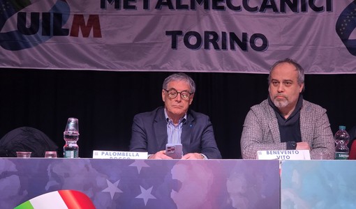 Il segretario generale di Uilm, Rocco Palombella a Torino