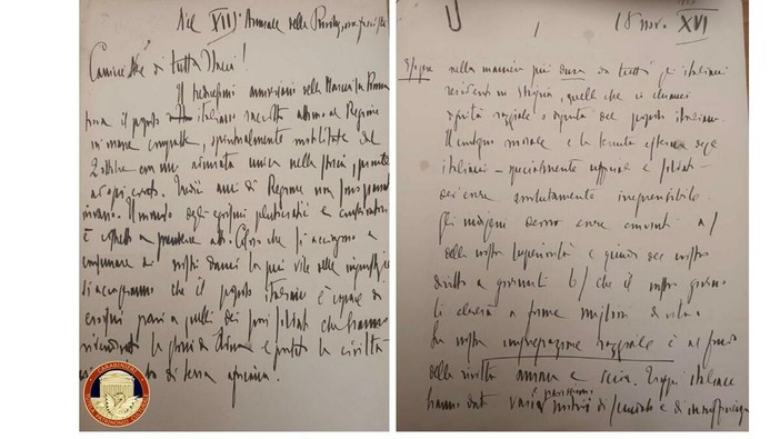 Documenti del Duce a D'Annunzio restituiti all'Archivio di Stato