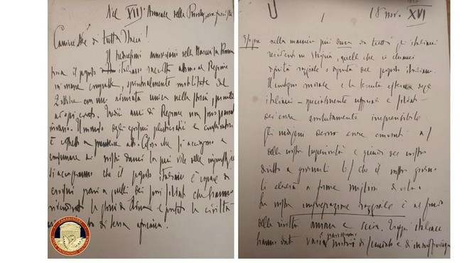 Documenti del Duce a D'Annunzio restituiti all'Archivio di Stato