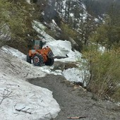 Sgombero neve lungo il Colle delle Finestre