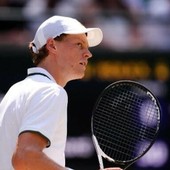 Jannik Sinner durante il torneo di Wimbledon