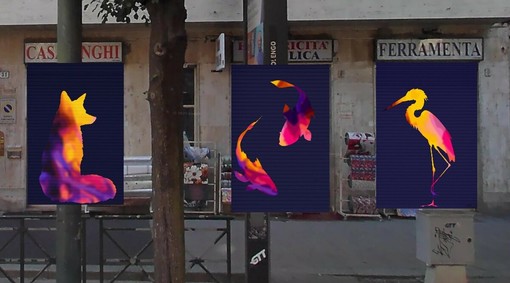 Via Borgaro si colora: dieci nuove serrande artistiche a tema animale