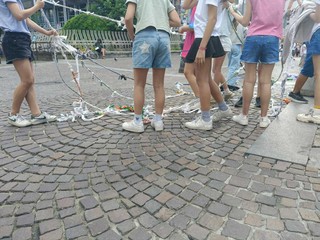 Iniziativa con le scuole in via Sant'Ottavio