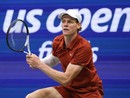 Jannik Sinner durante la finale persa contro Carlos Alcaraz Jannik Sinner durante la finale persa contro Carlos Alcaraz