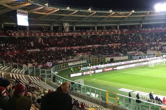 Una immagine della curva maratona dello stadio Olimpico-Grande Torino