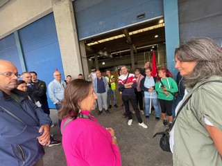 Presidio e protesta dei lavoratori di PostalCoop a Grugliasco
