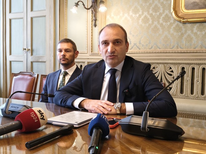 Da sx l'assessore alla Sicurezza Porcedda ed il sindaco Lo Russo