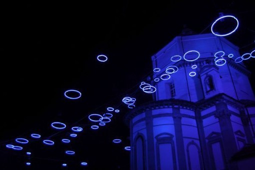 La Luce d'Artista Spiriti Blu di Rebecca Horn al Monte dei Cappuccini