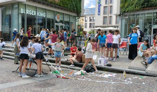 Iniziativa con le scuole in via Sant'Ottavio