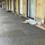Persone senza fissa dimora in corso Vinzaglio