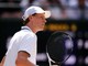Jannik Sinner durante il torneo di Wimbledon