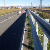 Lavori in corso per la messa in sicurezza della SP82 Chivasso–Montanaro