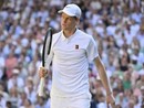 Una immagine di Jannik Sinner nel recente torneo di Wimbledon