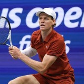 Jannik Sinner durante la finale persa contro Carlos Alcaraz