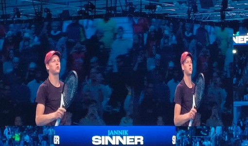 Jannik Sinner al termine della sfida di lunedì sera