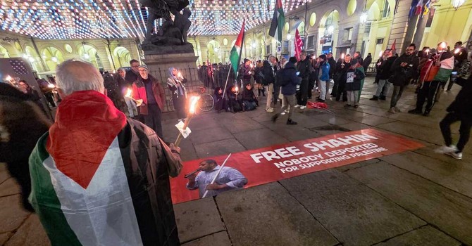 Sit in davanti al Comune per Mohamed Shahin