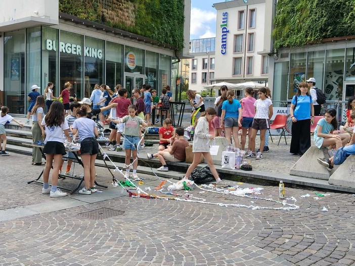 Iniziativa con le scuole in via Sant'Ottavio