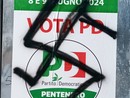 Buttigliera Alta, svastica sul manifesto del Pd: &quot;Offesa vile ed ignorante&quot;