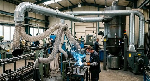 Impianti di aspirazione industriale: i componenti che fanno davvero la differenza Impianti di aspirazione industriale: i componenti che fanno davvero la differenza