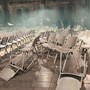 La devastazione all'interno delle Ogr durante la manifestazione di ieri sera