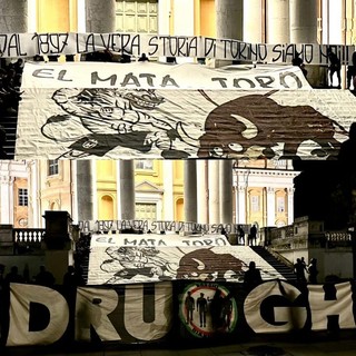 Foto tratta dal profilo Facebook del gruppo ultras bianconeri &quot;Drughi&quot;