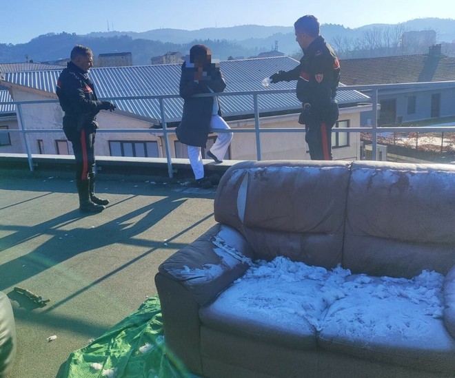 Il tentativo di suicidio sventato dai carabinieri